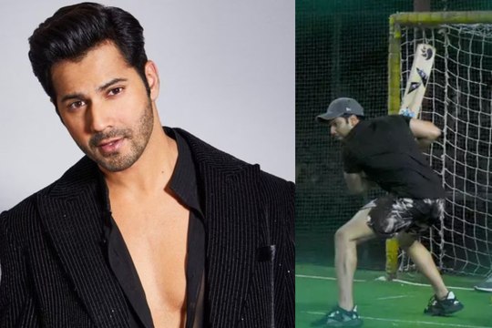Varun Dhawan ने दोस्तों के साथ खेला क्रिकेट, रन बनाते दिखाई दिए एक्टर