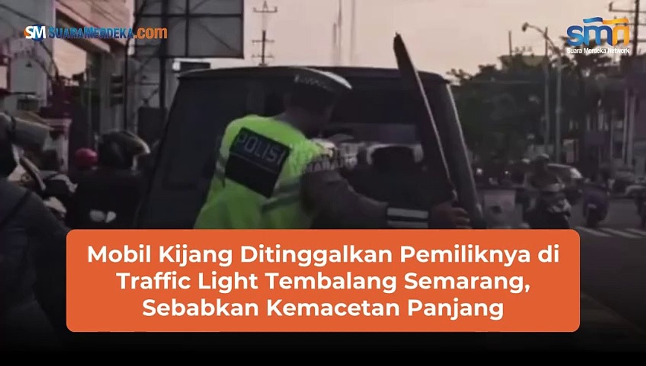 Mobil Kijang Ditinggalkan Pemiliknya di Traffic Light Tembalang Semarang, Sebabkan Kemacetan Panjang