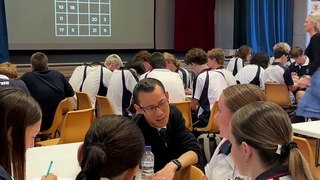 Eddie Woo teaching mathematics at Newcastle High School - Newcastle Herald - May 15, 2024