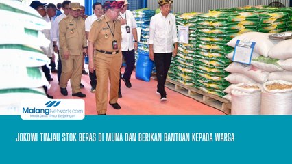 Jokowi Cek Stok Beras di Muna dan Bagikan Bantuan Kepada Warga