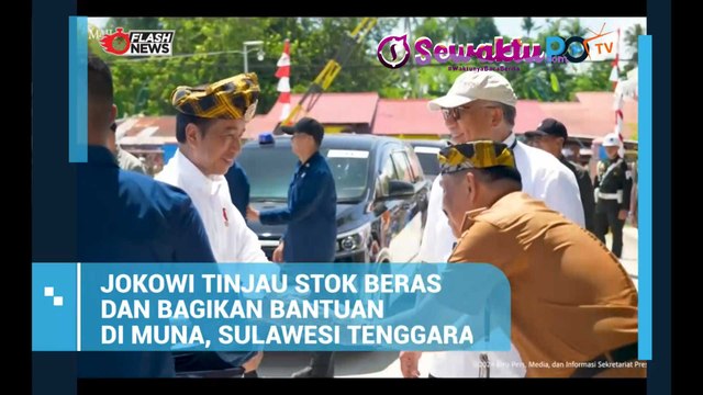 Presiden Jokowi Tinjau Stok Beras, Warga Muna Sulawesi Tenggara Dapat Bantuan