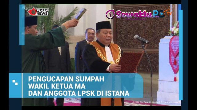 Disaksikan Presiden Jokowi, Ini Dia Momen Pengucapan Sumpah Wakil Ketua MA dan Anggota LPSK di Instana