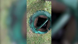 Woman injured in sewer hole fall