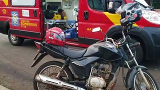 Óleo na pista: Homem fica ferido após sofrer queda de motocicleta no bairro Brasmadeira