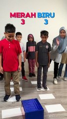 Team Merah vs Team Biru  Korang sokong yang mana?  #games #kidsgame #kidschallenge #challenge