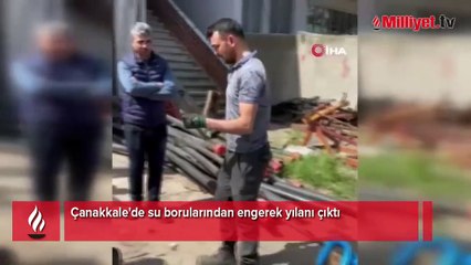 Yer: Çanakkale! Panikle telefona sarıldılar: Su borusunun içinden çıktı