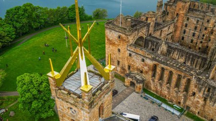 Iconic church spire shines gold after £400k renovaation