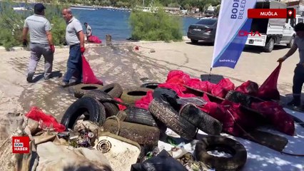 Bodrum'da denizden 2,5 ton çöp çıktı