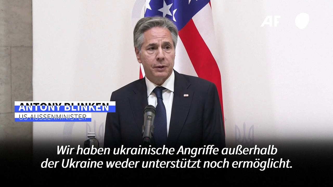 Blinken: 'Ukraine entscheidet selbst, ob sie russisches Gebiet angreift'