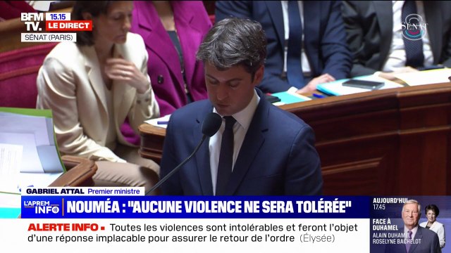 Gabriel Attal: Le président de la République a écrit à l'ensemble des responsables calédoniens pour leur proposer de se réunir à Paris et de tenter à nouveau de trouver un consensus
