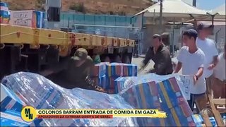 Colonos israelenses de extrema-direita barram entrada de comida em Gaza