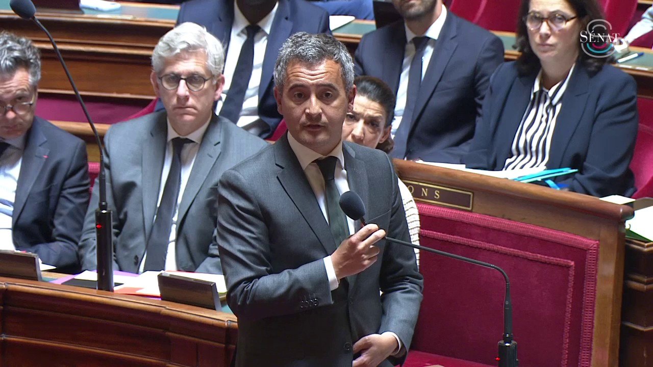 Gendarme tué en Nouvelle-Calédonie: "Jamais la République ne doit trembler devant les kalachnikovs" affirme Gérald Darmanin au Sénat