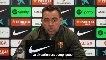 Barcelone - Xavi envoie un message aux supporters : "La situation est très compliquée"