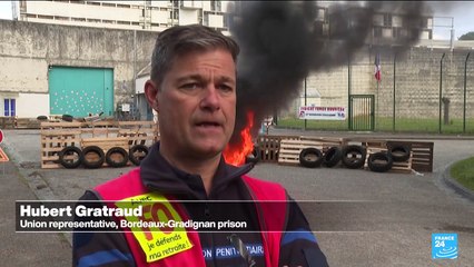 French prison staff protest after attack that gunned down officers