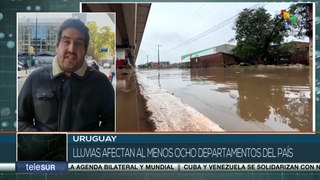 Lluvias afectan al menos ocho departamentos de Uruguay
