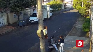 Motorista atropela bandido e livra enfermeira de assalto; veja vídeo