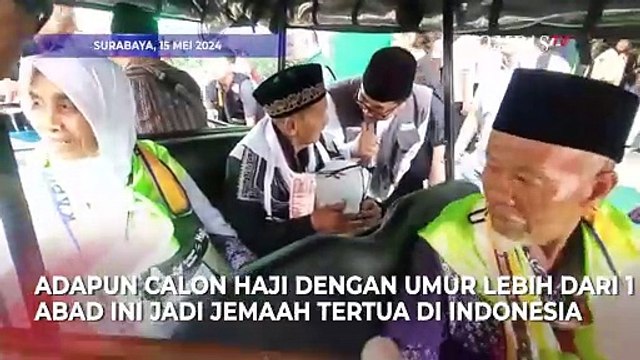 Jemaah Haji Tertua Usia 109 Tahun Bagikan Ceritanya saat di Embarkasi Surabaya
