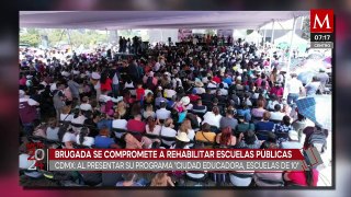 Clara Brugada se compromete a restaurar escuelas públicas y asegura no aumentar la tarifa del Metro