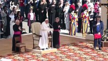 El papa Francisco en la audiencia general en el Vaticano
