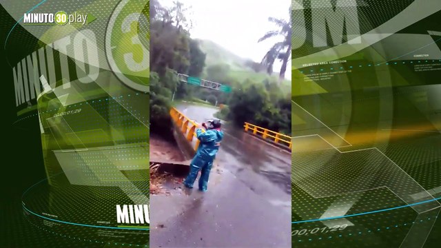Alerta roja por la creciente del río Tapartó en Andes Monitorean el caudal por posible desbordamiento