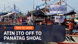 Civilian group Atin Ito sails towards Panatag Shoal, as fleet of China ships await 