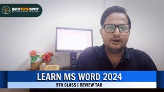 Learn MS Word 2024 | Review Tab | Class 9 | Hindi/Urdu