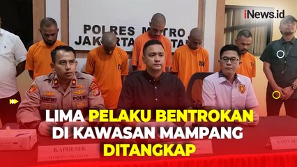 Polres Metro Jaksel  Tangkap  Lima Pelaku Bentrokan Menggunakan Sajam di Kawasan Mampang