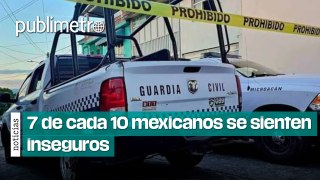 7 de cada 10 mexicanos se sienten inseguros; encabezan lista Colima y Baja California
