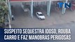 Suspeito sequestra idoso, rouba carro e faz manobras perigosas no ES