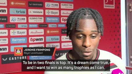 Video herunterladen: 'It's a dream come true’ – Leverkusen stars targeting historic treble