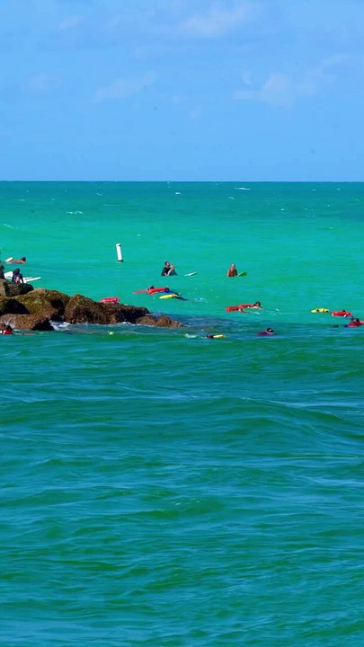 Part 2 New recruits at Miami Dade Fire Rescue Ocean Division practicing inside of the notorious Haulover Inlet and beach in Miami Florida