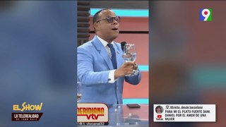 Echan agua a Domingo Bautista en programa de TV  | El Show del Mediodía