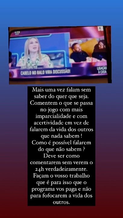 Jéssica Galhofas sobre comentadores