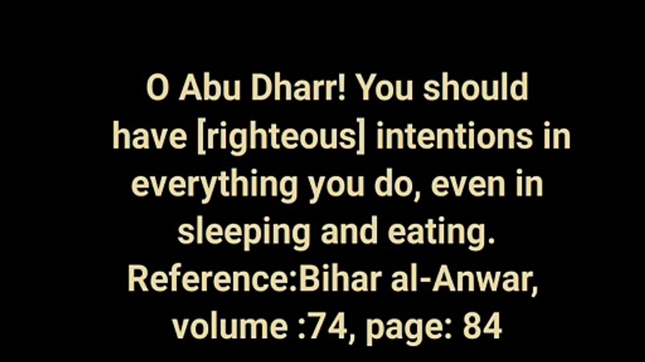 Daily Hadith about Intentions
