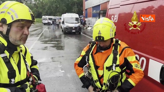 Maltempo a Milano, Vigili del Fuoco monitorano fiume Lambro