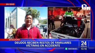 Tragedia en Ayacucho: Deudos reciben restos de familiares víctimas de despiste de bus