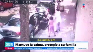 VIDEO: Mamá e hija son encañonadas por un delincuente