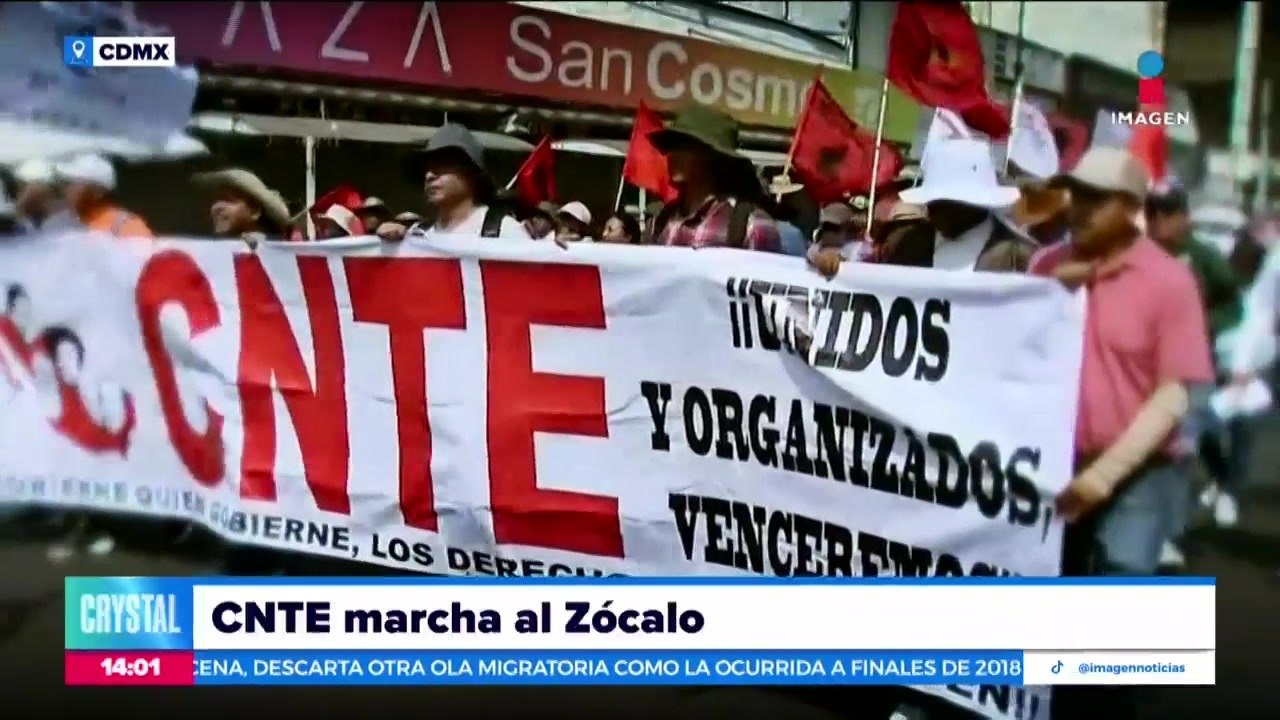 Integrantes de la CNTE realizan paro de labores en la CDMX