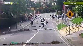 Se registran disturbios en la Avenida Circunvalar en Bogotá
