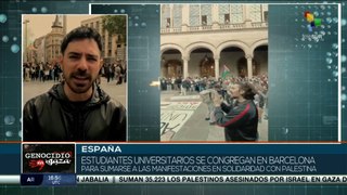 Estudiantes españoles se movilizan en solidaridad con Palestina