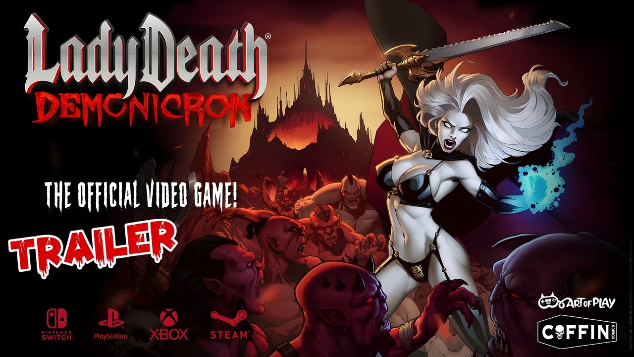 LADY DEATH DEMONICRON: New retro beat-em-up video game!  A new chapter of Lady Death's undead life. The very first official Lady Death video game for consoles and Steam