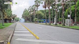 En medio de disturbios vandalizan un bus del sistema MIO, Cali