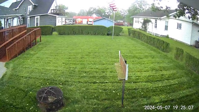 High Speed Winds Take Down Flag Pole During Storm in Indiana