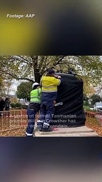 Statue of controversial Tasmanian colonial premier toppled