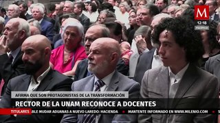 Leonardo Lomelí, rector de la UNAM, reconoce a docentes