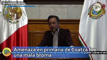 Amenaza en primaria de Coatza fue una mala broma, asegura Cuitláhuac Jiménez