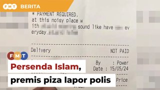 Resit pesanan persenda Islam, premis piza buat laporan polis