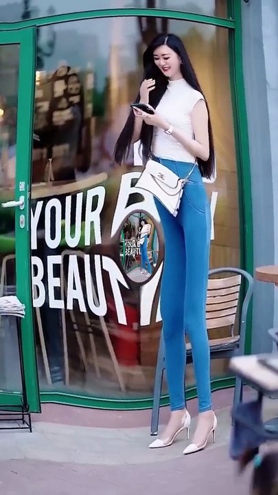 Tiktok 2024 Beautiful Tallest Girl In China _ Fashion On The Street