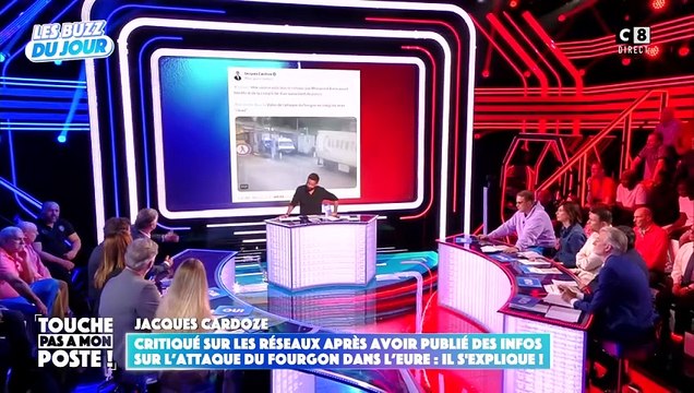 Jacques Cardoze se défend dans Touche pas à mon poste après avoir divulgué des informations sur l'attaque du fourgon dans l'Eure