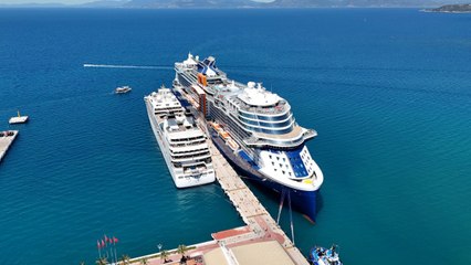 Kuşadası’nda kruvaziyer bereketi: 3 bin 612 turist geldi